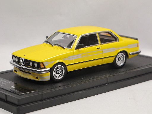 BMW 323 Alpina ( E21 ) 1983 Yellow & Gold Stripes 1-43 Top Marques Limited 250 Pieces ( Resin )