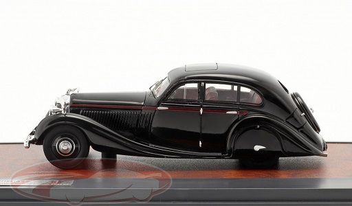 Bentley 4,5 Litre Gurney-Nutting Airflow Saloon 1936 Zwart 1:43 Matrix Scale Models Limited 408 Pieces