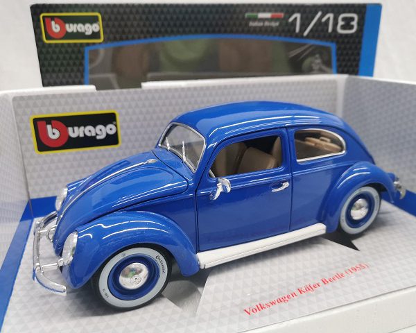 Volkswagen Kever 1955 Blauw 1-18 Burago