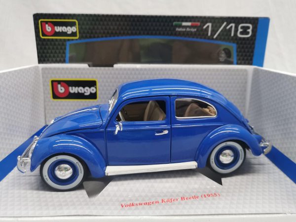 Volkswagen Kever 1955 Blauw 1-18 Burago