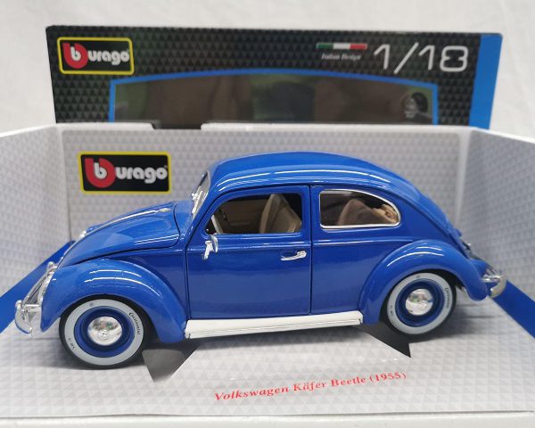 Volkswagen Kever 1955 Blauw 1-18 Burago