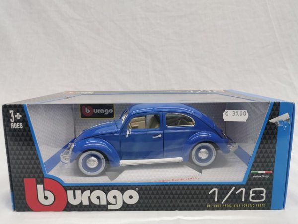 Volkswagen Kever 1955 Blauw 1-18 Burago