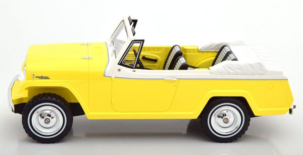 Jeep Jeepster Commando Convertible 1970 Geel / Wit 1-18 BOS Models Limited 252 Pieces