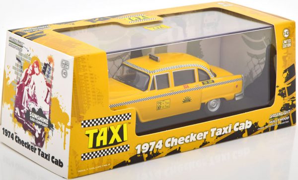 Checker Taxi Cab 1974 ( TV Serie Taxi ) Geel 1-43 Greenlight Collectibles