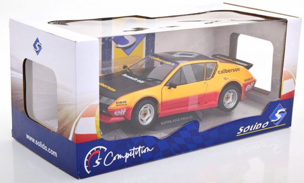 Renault Alpine A310 V6 Pack GT 1983 "Calberson EVO" 1983 Geel / Rood / Zwart 1:18 Solido