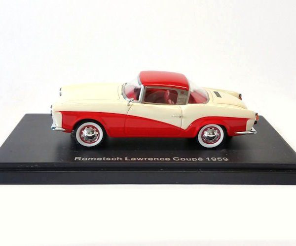 Rometsch Lawrence Coupe 1959 Rood / Wit 1:43 BOS Models