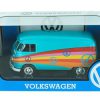 Volkswagen T1 Type 2 Delivery Van ( Peace ) Turquoise/rood 1-24 Motormax