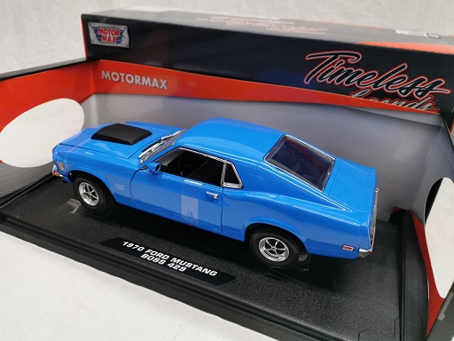 Ford Mustang "BOSS" 429 1970 Blauw 1-18 Motormax