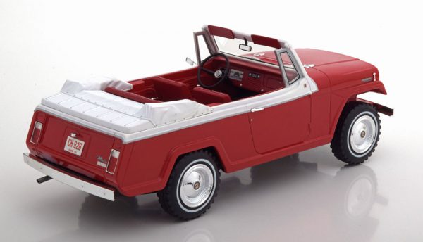 Jeep Jeepster Commando Cabrio 1970 Rood / Wit 1-18 BOS Models Limited 252 Pieces