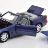 Mercedes-Benz 500 SL ( met afneembare Softtop )1989 Donkerblauw Metallic 1-18 Norev ( Metaal )