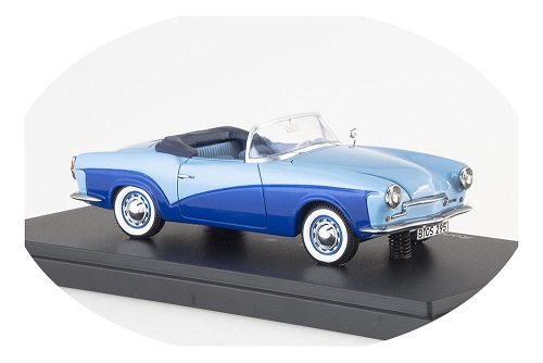 Rometsch Lawrence Cabriolet 1959 Blauw / Lichtblauw 1-43 BOS-Models