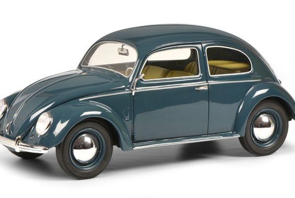 Volkswagen Kever Split window (Bril), 1948-1953 Blauw 1-18 Schuco Limited 500 Pieces
