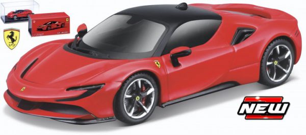 Ferrari SF90 Stradale Rood 1-43 Burago Signature Series