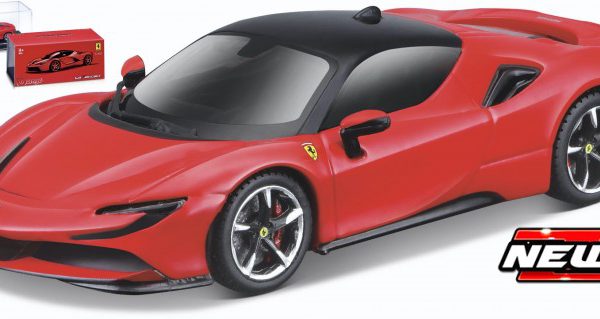 Ferrari SF90 Stradale Rood 1-43 Burago Signature Series