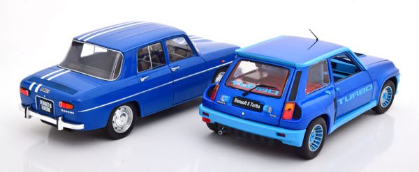 Renault Set ( Renault R5 Turbo en Renault R8 Gordini 1100 ) Blauw/ Wit 1-18 Solido