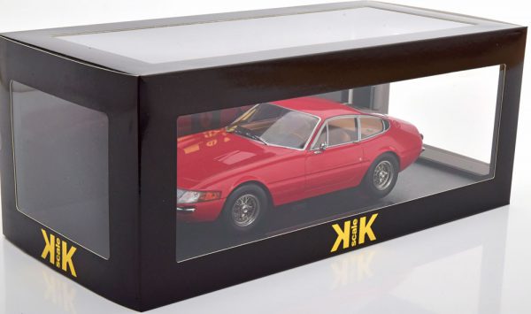 Ferrari 365 GTB/4 Daytona Coupe 1969 ( 1.Serie ) Rood 1-18 KK Scale ( Metaal )