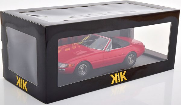 Ferrari 365 GTB/4 Daytona Cabrio 1969 ( 1.Serie ) Rood 1-18 KK Scale ( Metaal )