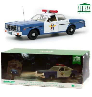 Dodge Monaco 1978 "Camp Crystal Lake Police" Wit / Blauw 1-18 Greenlight Collectibles
