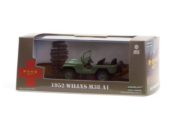 Willys Jeep MB38 A1 1952 "TV Serie M*A*SH" 1972-1983 Groen 1-43 Greenlight Collectibles