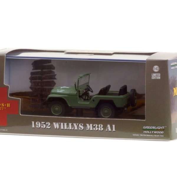 Willys Jeep MB38 A1 1952 "TV Serie M*A*SH" 1972-1983 Groen 1-43 Greenlight Collectibles