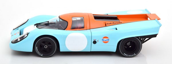 Porsche 917K 1971 Version 3 ( zonder nummer ) "Gulf" Lichtblauw / Oranje 1-18 CMR Models