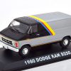 Dodge RAM B250 Van 1980 Grijs / Geel / Rood / Blauw 1-43 Greenlight Collectibles