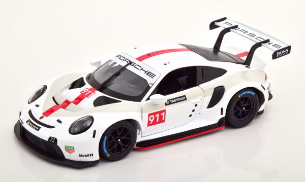Porsche 911 RSR GT #911 Wit / Rood 1-24 Burago