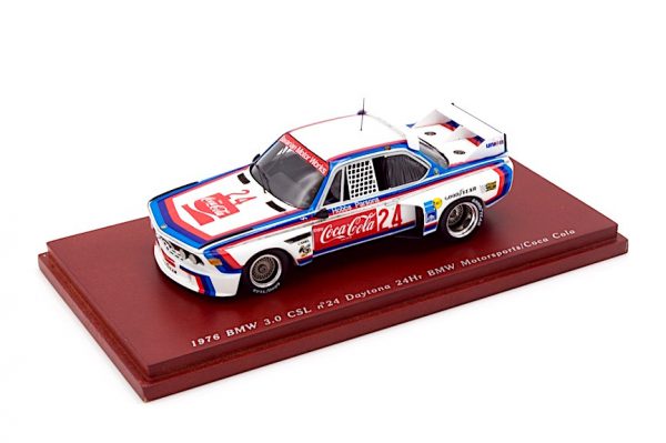 BMW 3.0 CSL No.24 1976 Daytona 24Hr. Motorsport "Coca-Cola" Drivers: Hobbs/Parsons 1-43 True Scale Miniatures