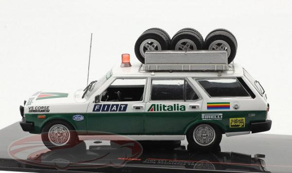 Fiat 131 Panorama Rallye Assistance "Alitalia" 1977 Wit / Groen 1-43 Ixo Models