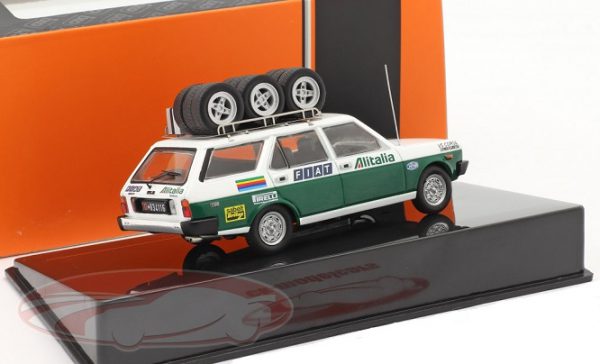 Fiat 131 Panorama Rallye Assistance "Alitalia" 1977 Wit / Groen 1-43 Ixo Models