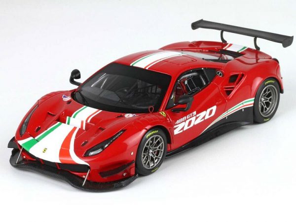 Ferrari 488 GT3 EVO ( Rosso Corsa 322 With Italian Stripe) 2020 1:43 BBR Models Limited 188 Pieces