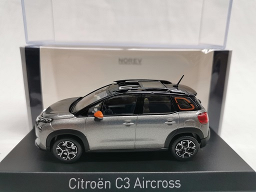 Citroen C3 Aircross 2021 Platinium Grijs / Zwart 1-43 Norev