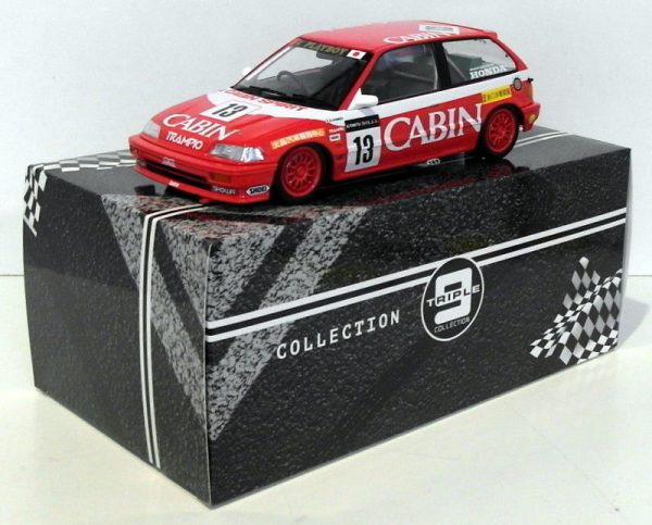 Honda Civic EF3 #13 TEAM CABIN Macau GP 1988 1-18 Rood/Wit Triple 9 Collection