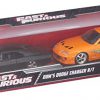 Fast and The Furious Set "Doms Dodge Charger RT 1970 Black & Brians Toyota Supra 1995 Orange" 1-32 Jada Toys