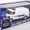 Dodge RAM B250 Van "Indiana State Police" 1980 Wit 1-43 Greenlight Collectibles