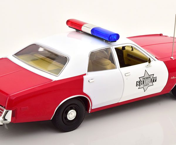 Dodge Monaco 1977 Finchburg Sheriff County Wit / Rood 1-18 Greenlight Collectibles