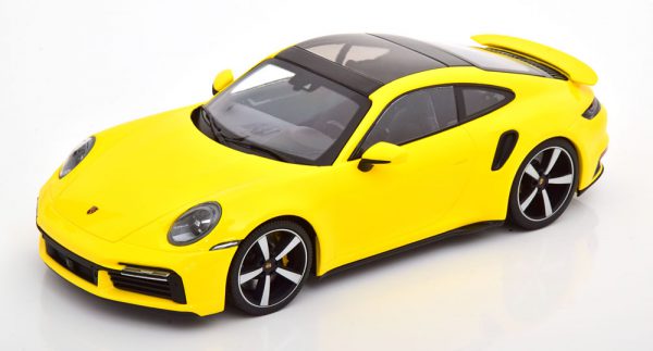 Porsche 911 Turbo S 2020 Geel 1-18 Minichamps Limited 302 Pieces