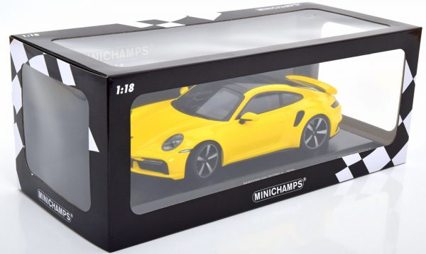 Porsche 911 Turbo S 2020 Geel 1-18 Minichamps Limited 302 Pieces