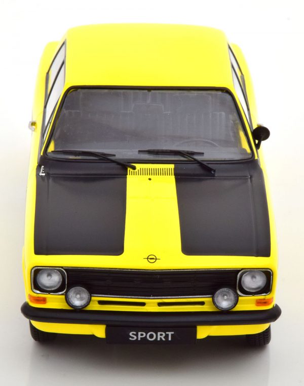 Opel Kadett B Sport 1973 Geel / Zwart 1-18 KK Scale