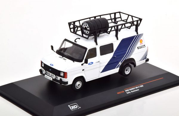 Ford Transit MKII "Rally Assistance" 1986 Wit / Blauw 1-43 Ixo Models