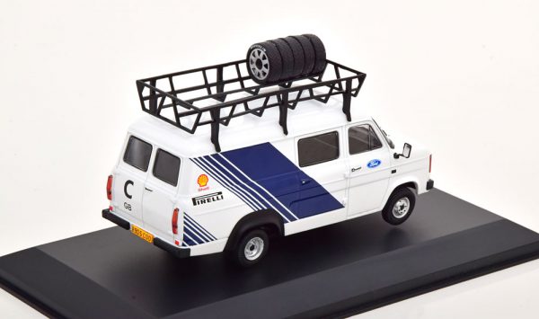 Ford Transit MKII "Rally Assistance" 1986 Wit / Blauw 1-43 Ixo Models