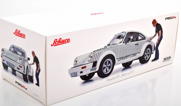 Porsche 911 Met Figuur Walter Röhrl x911 Wit / Zwart 1-18 Schuco Pro.18 Limited 911 Pieces