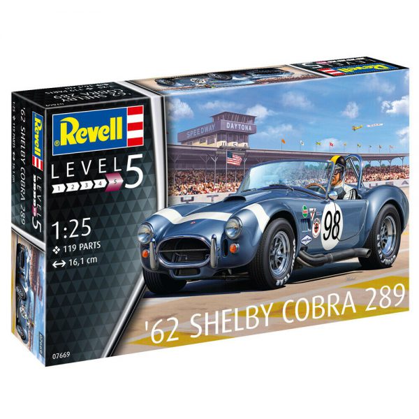 Shelby AC Cobra 289 '62 #98 Racing Car Plastic Model Kit 1-25 Revell