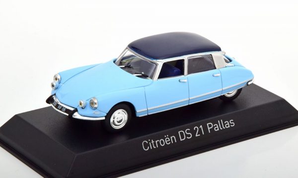 Citroen DS 21 Pallas 1967 Lichtblauw / Blauw 1-43 Norev