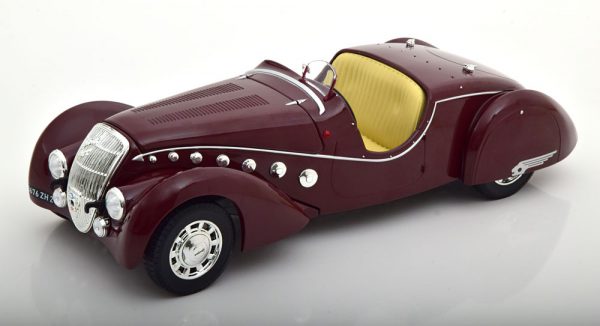 Peugeot 302 Darl`Mat 1937 Donkerrood 1-18 Norev