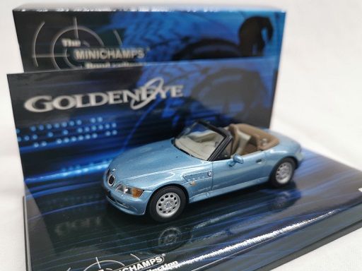 BMW Z3 "James Bond 007" Goldeneye Blauw 1-43 Minichamps Bond Collection
