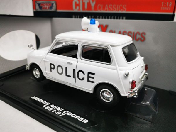 Morris Mini Coope 1961-67 "Police" Wit 1-18 Motormax