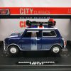 Morris Mini Cooper 1961-67 Blauw met Britse vlag op het dak 1-18 Motormax