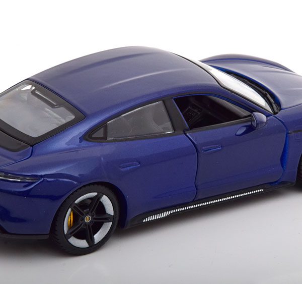 Porsche Taycan Turbo S 2020 Donkerblauw 1-24 Burago