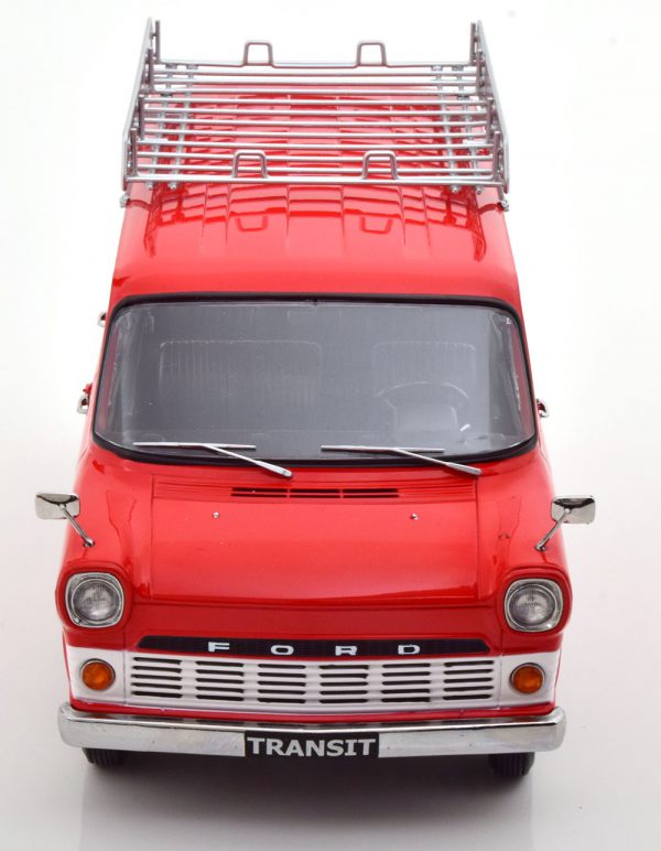 Ford Transit MK1 1965 met dakdrager Rood 1-18 KK Scale ( Metaal )